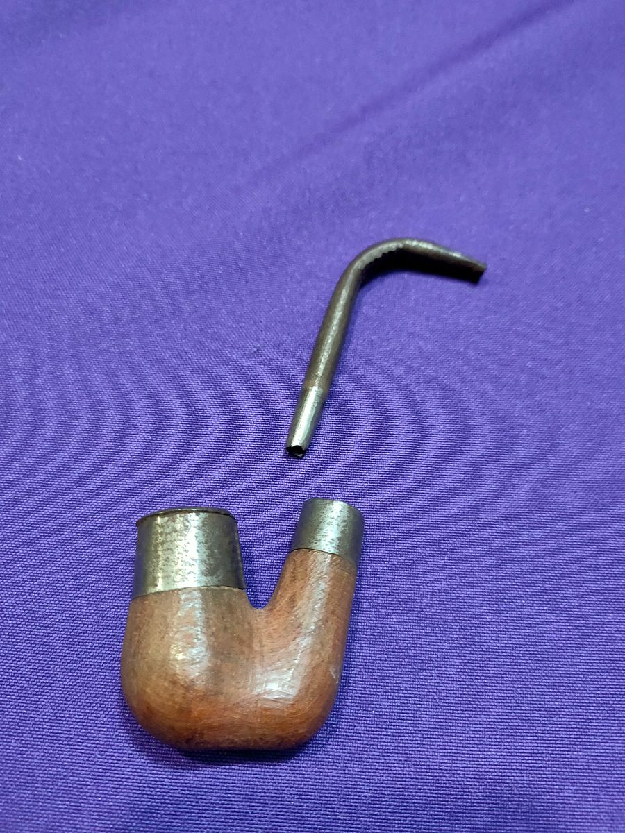 Único e exclusivo Cachimbo, madeira e ferro, relíquia, item útil feito à mão, coleção de cachimbos product image (11)