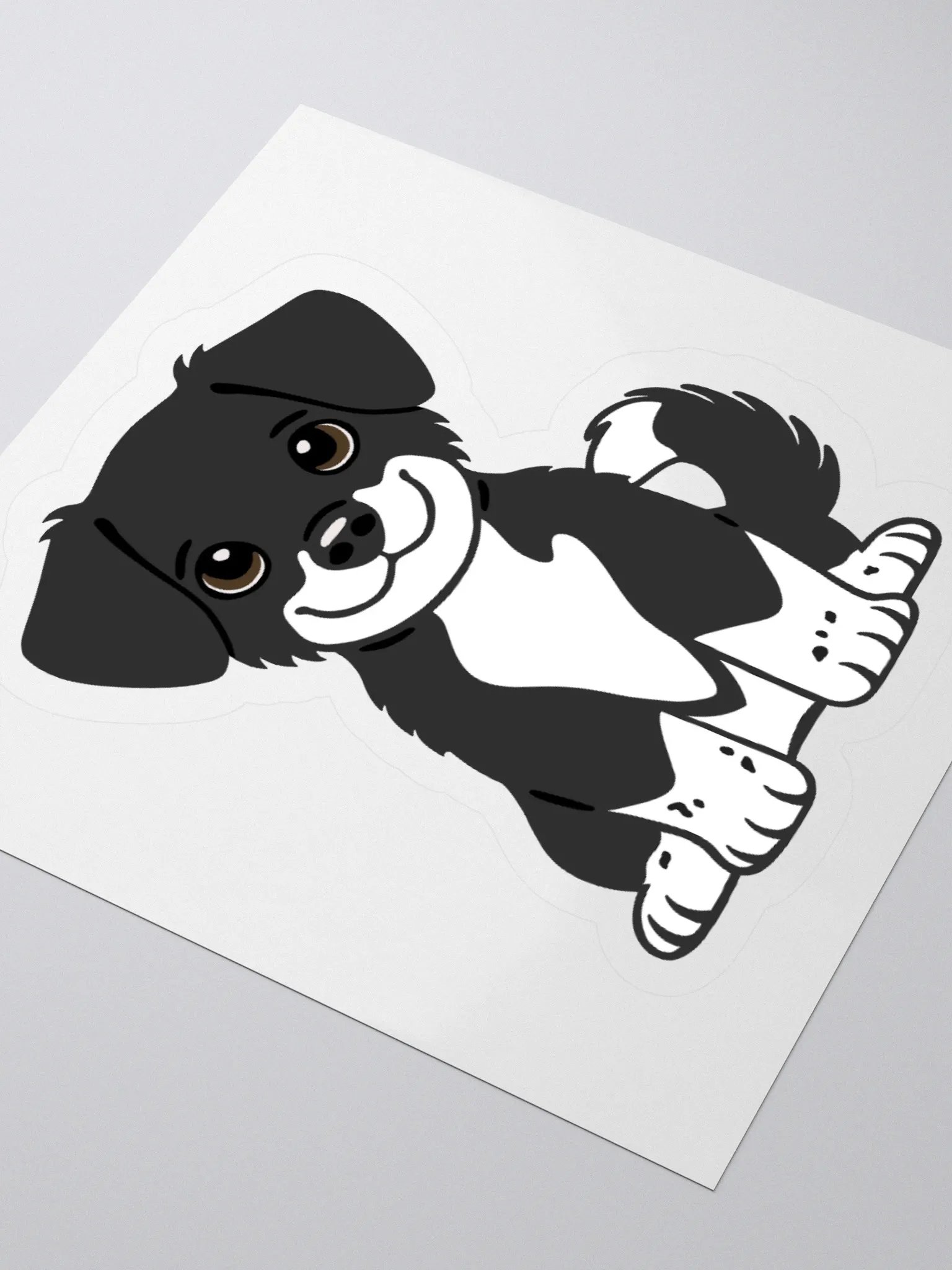 BLACK & WHITE LABRADOR PUPPY STICKER product image (8)