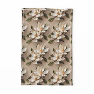 Seamless Pattern - Magnolia Pattern 2 on Beige Background product image (11)
