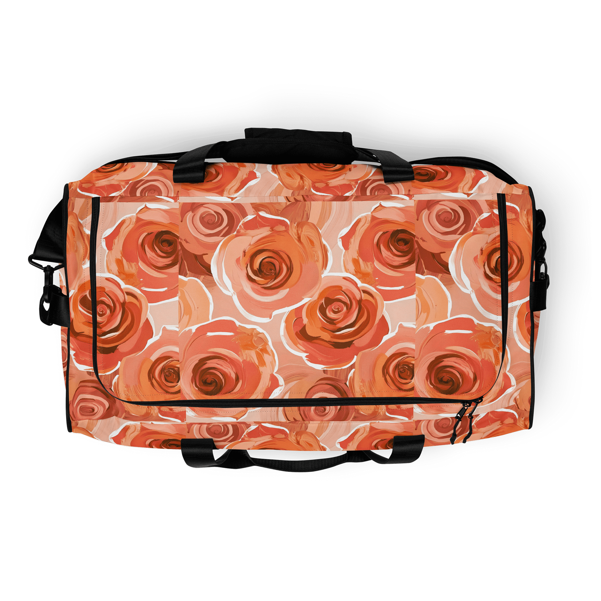 Peach Roses in Bloom All-Over Duffle Bag product image (8)