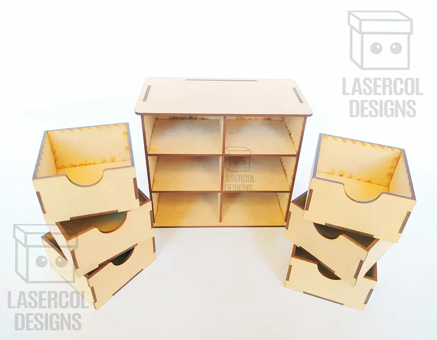 6 Drawers Desk Organizer - Laser Cut Files product image (9)
