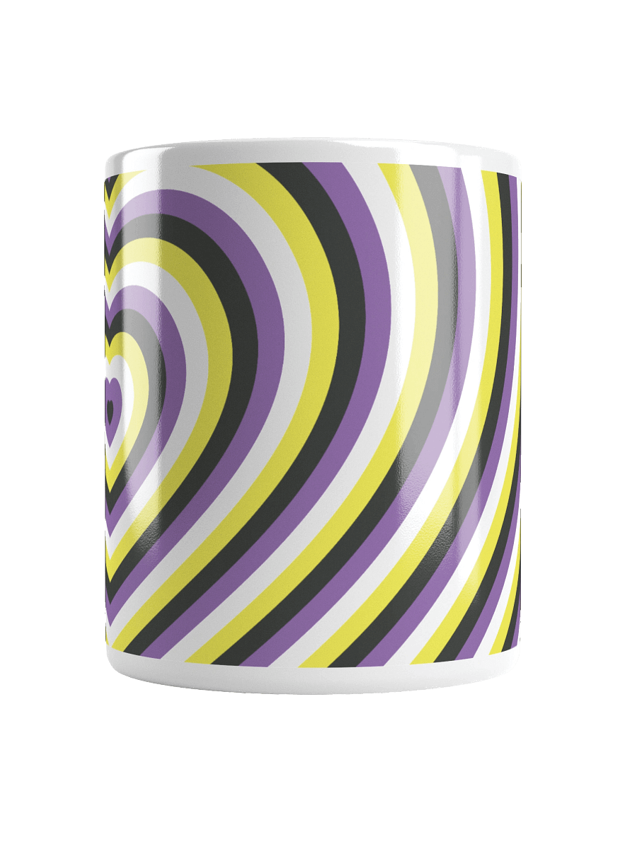Non-binary Pride Hearts Mug (Right-handed) product image (6)