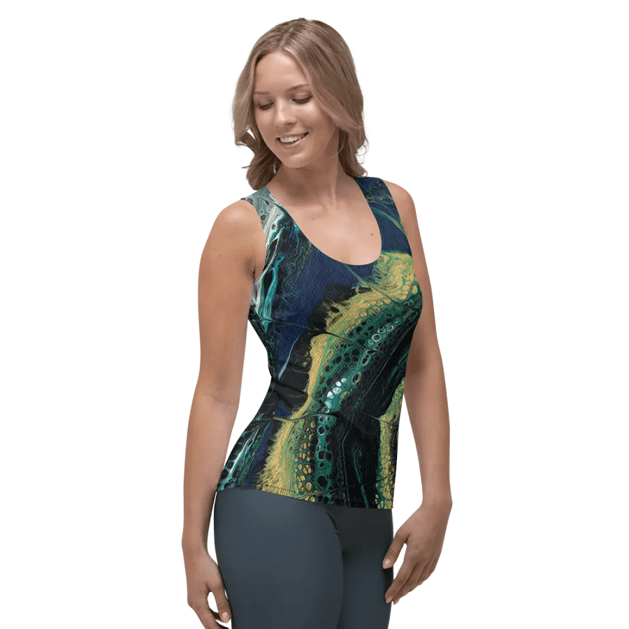Midnight Halo - Acrylic Ring Pour Tank Top product image (4)
