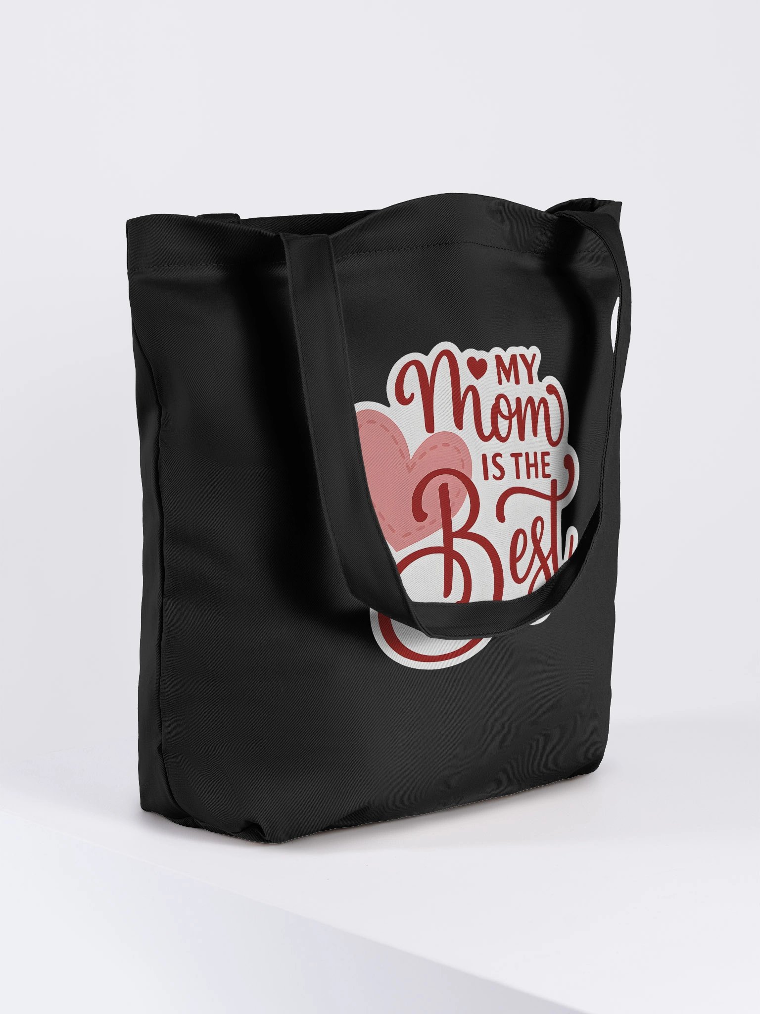 My Mom is the Best Tote Bag | Heart & Script Font Canvas Bag | Cute Hand-Lettered Mother’s Day Gift product image (8)