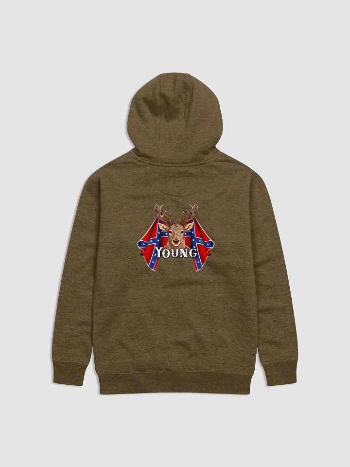 "Young" Last Name Rebel Redneck Deer - Adult Hoodie product image (2)