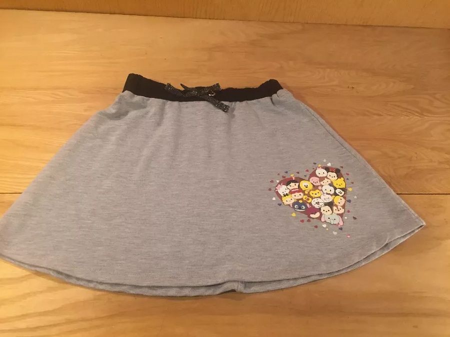 DISNEY D-Signed cotton gray tsum tsum skirt black trim size 10/12 & JACKET 14/16 product image (4)