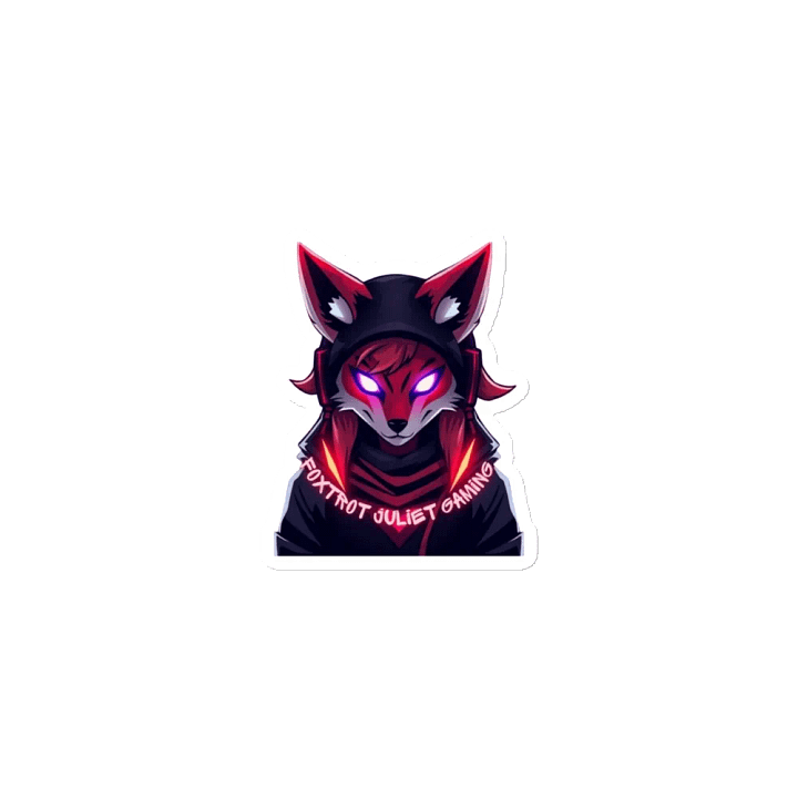 Neon Fox Hoodie Die-Cut Magnets product image (1)