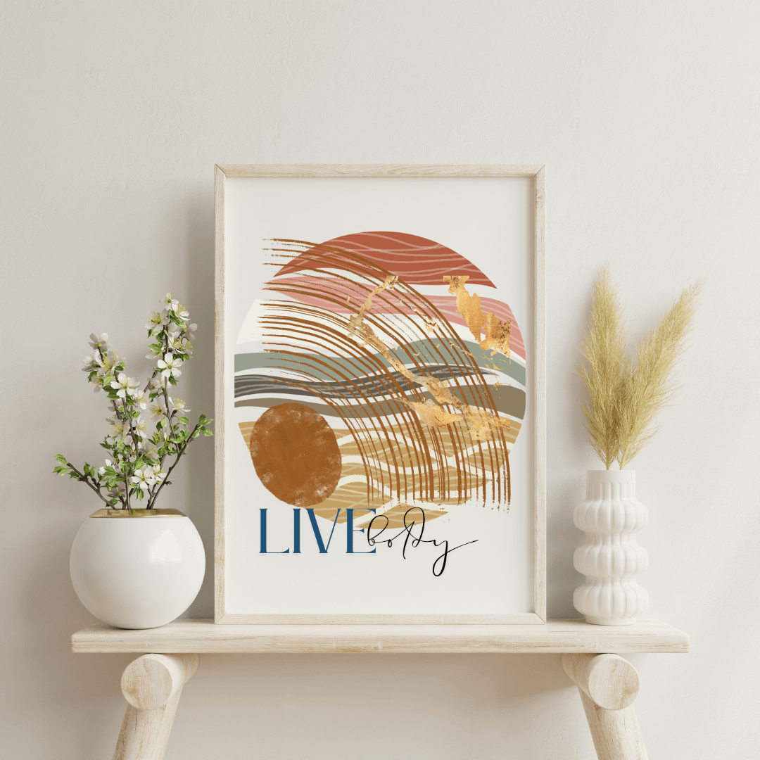 Digital Download 'Live Boldly ' Abstract Art Print product image (5)