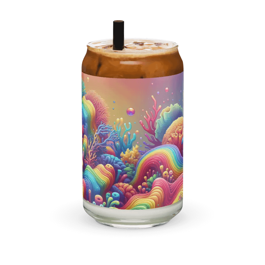 Beautiful & Vivid Rainbow Coral Ocean Themed Glass product image (12)