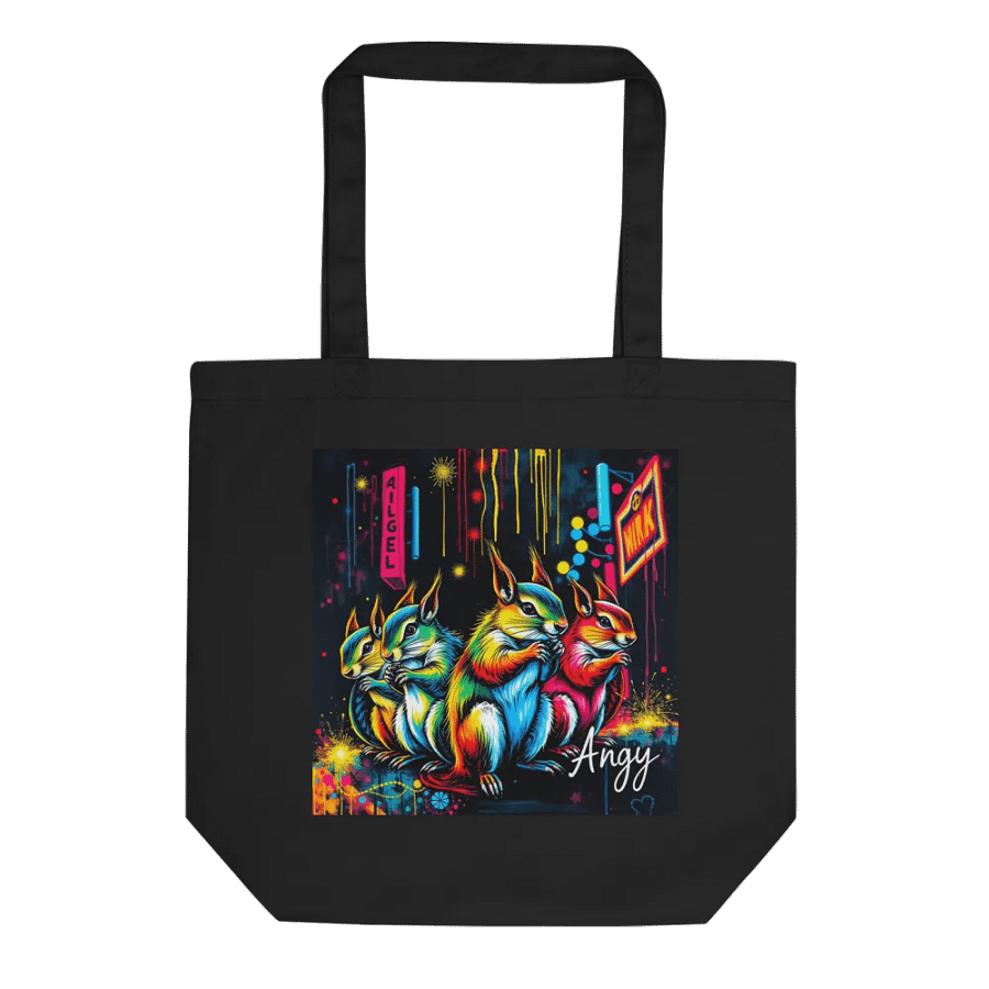 Neon Squirrel Spectacle Tote Bag product image (1)