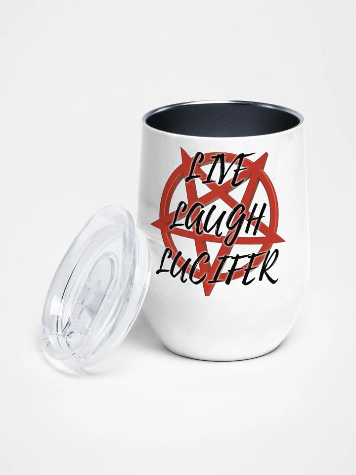 Live Laugh Lucifer Wine Tumbler product image (1)