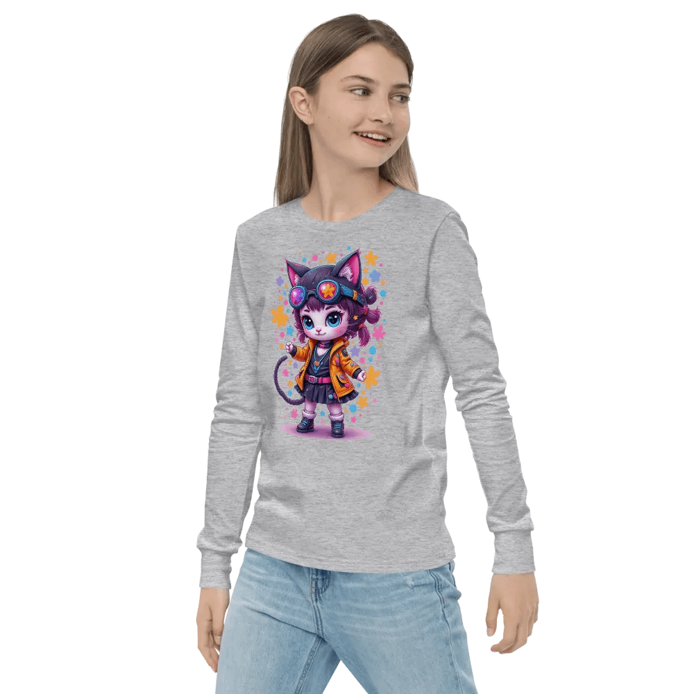 Whimsical Gadget Kitty Long Sleeve Tee product image (21)