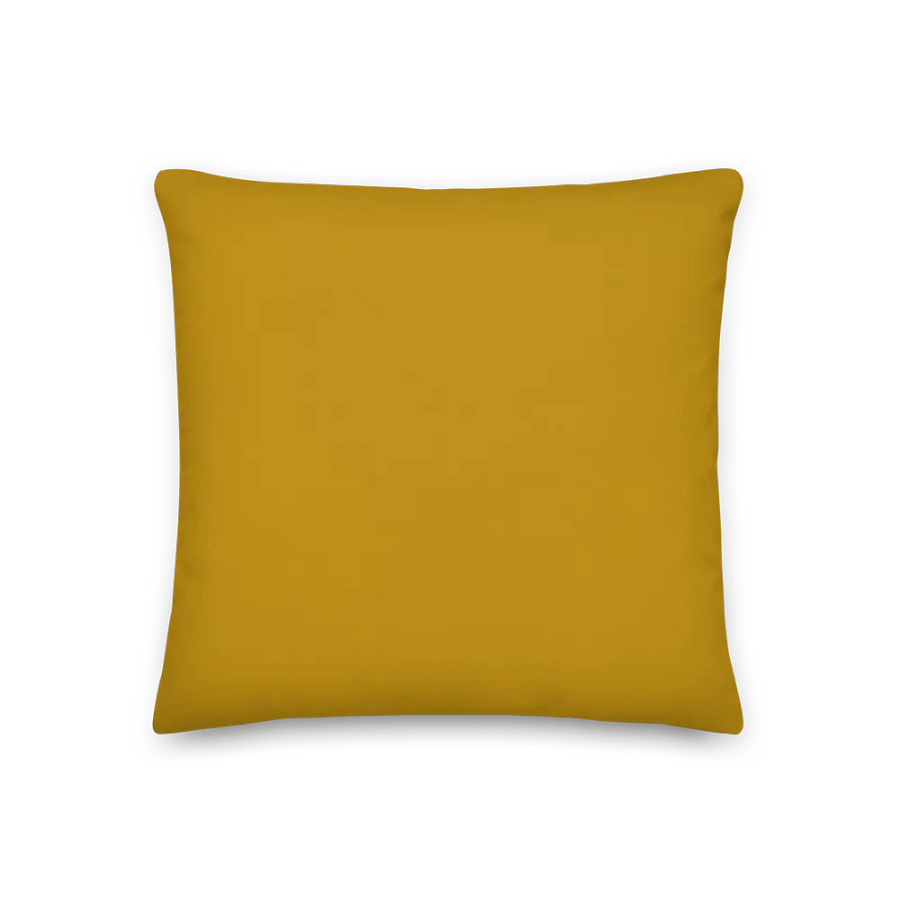 Mustard Yellow Boho Charm Pillow – Dotted & Solid Dual-Sided Design product image (2)