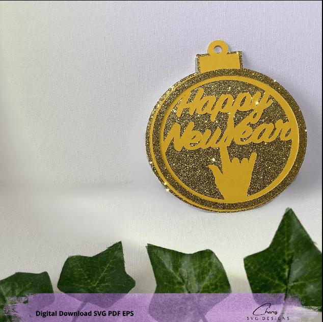Layered I Love You in ASL Holiday Ornaments SVG Bundle product image (6)