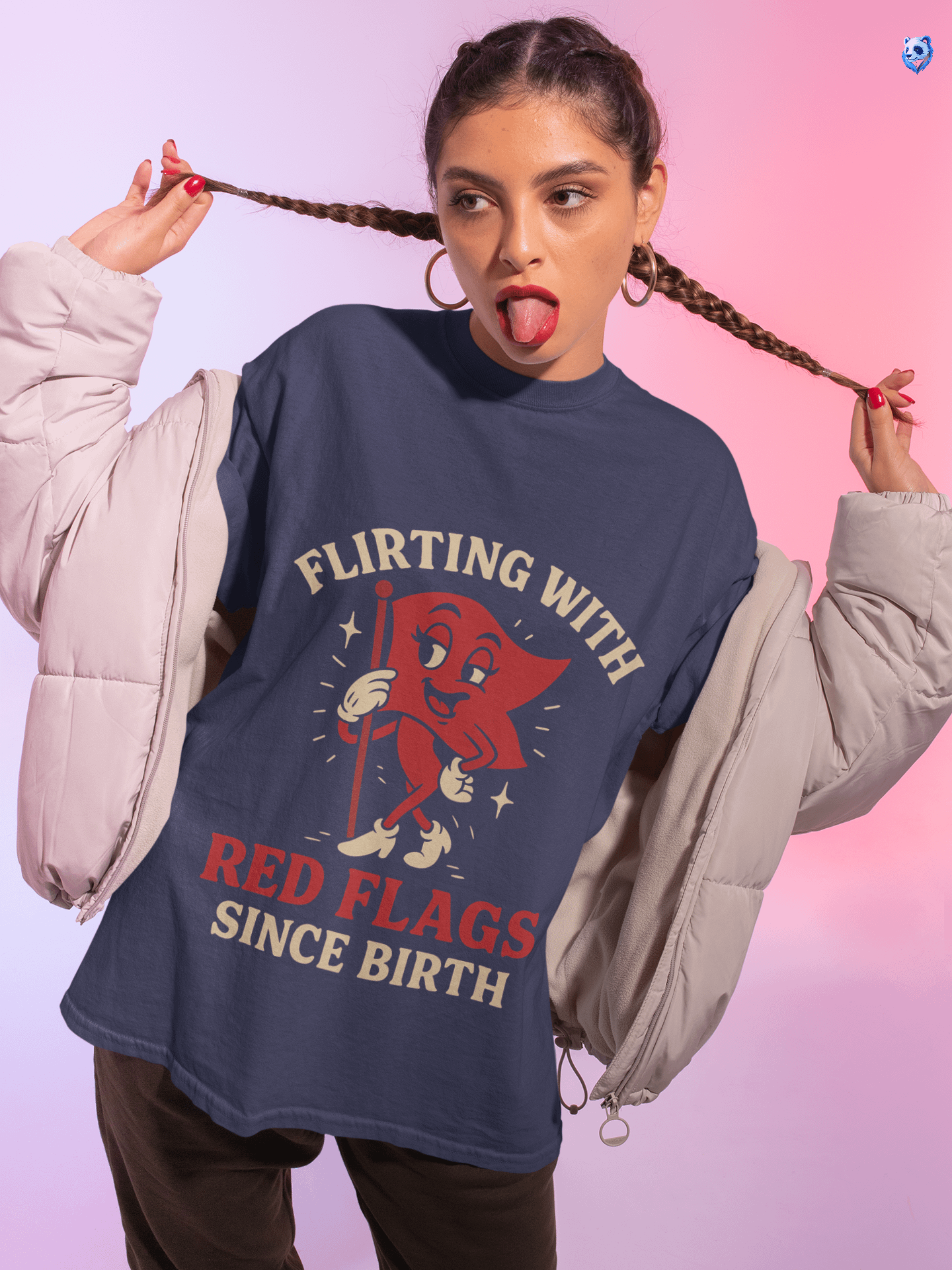 Flirting with Red Flags Since Birth | Funny Gen Z Graphic T-Shirt product image (1)