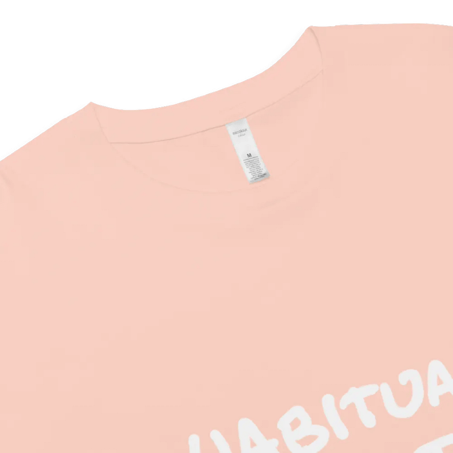 HABITUAL INSTIGATOR (white design) printed cotton crop top product image (36)
