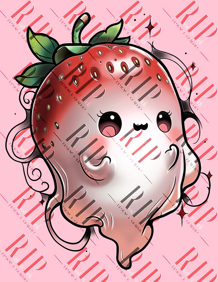 Berry Scary Digital Download PNG - Full Color & Outline version product image (1)