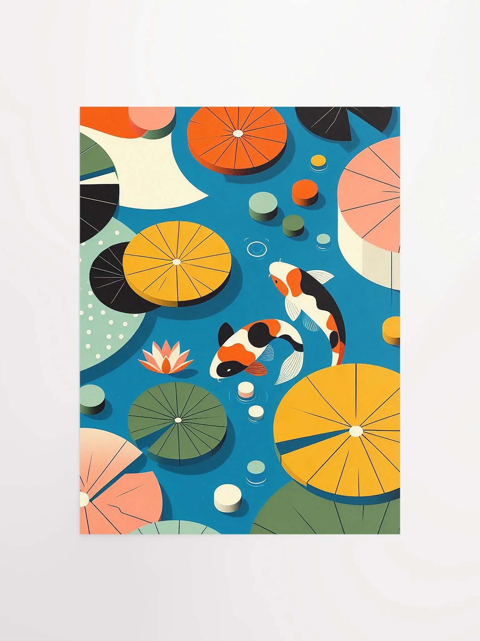 Minimalist Pop Art Koi Fish Art Poster product image (2)