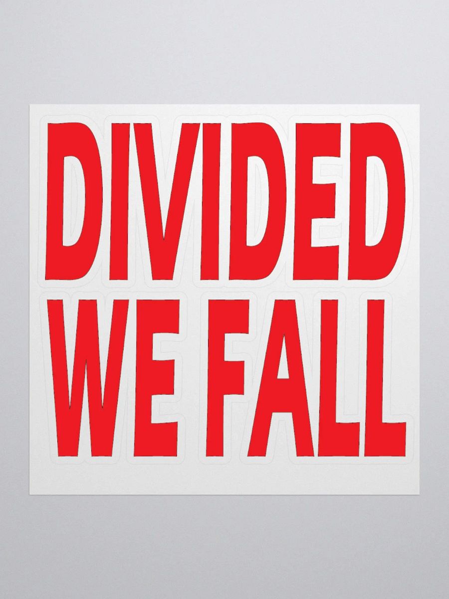 Divided We Fall - Red - Kiss Cut Stickers product image (2)