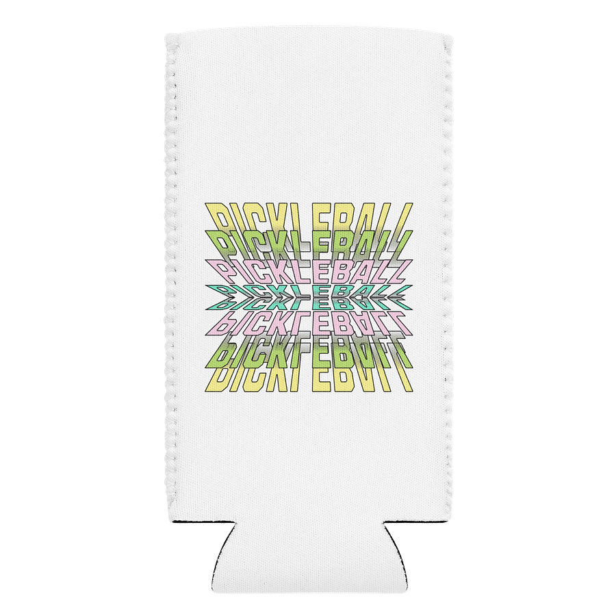 Pickleball Stacked Reflective Coozie Can Cooler product image (1)