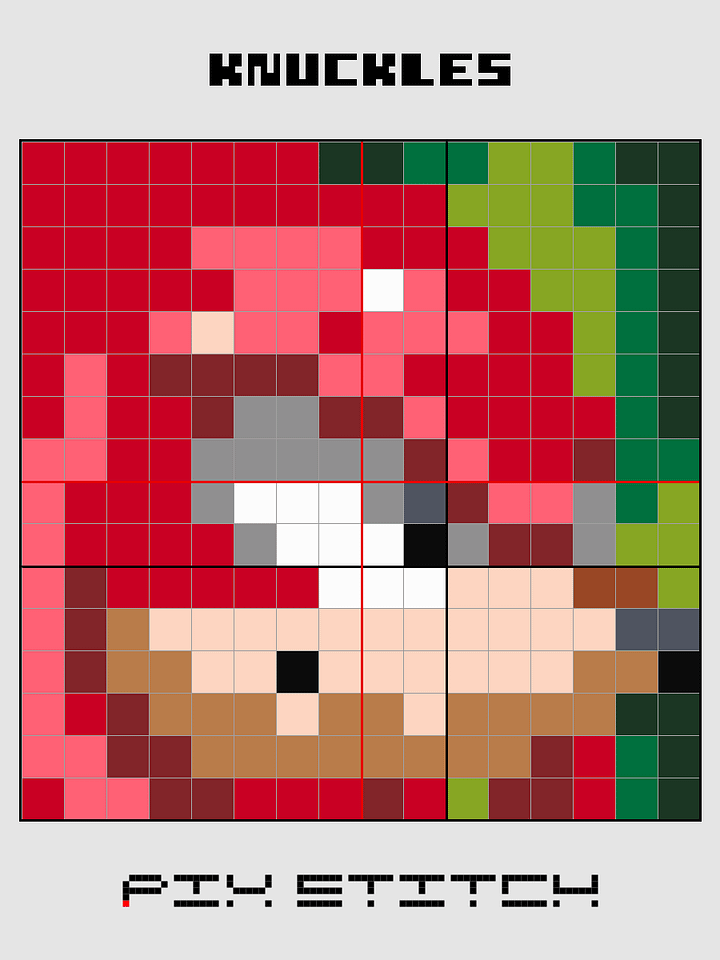 Knuckles Pixel Art product image (2)