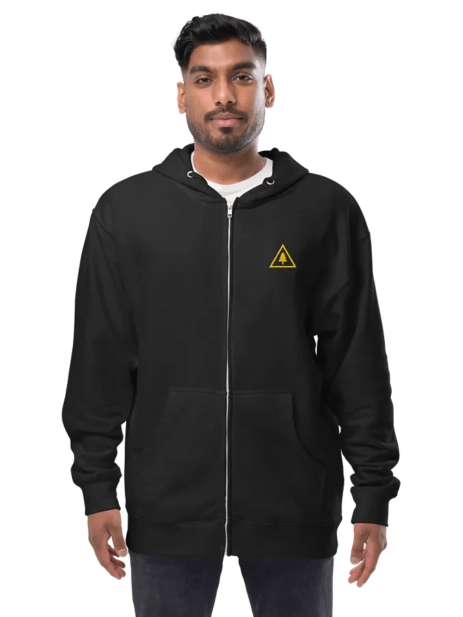 Embroidered Tree Triangle - Premium Fleece Zip-Up Hoodie product image (1)