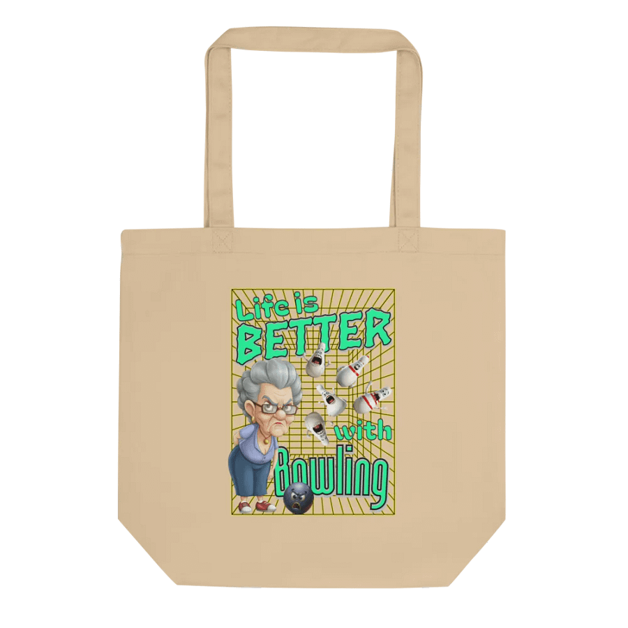 Life Is Better With Bowling Organic Cotton Tote Bag product image (1)