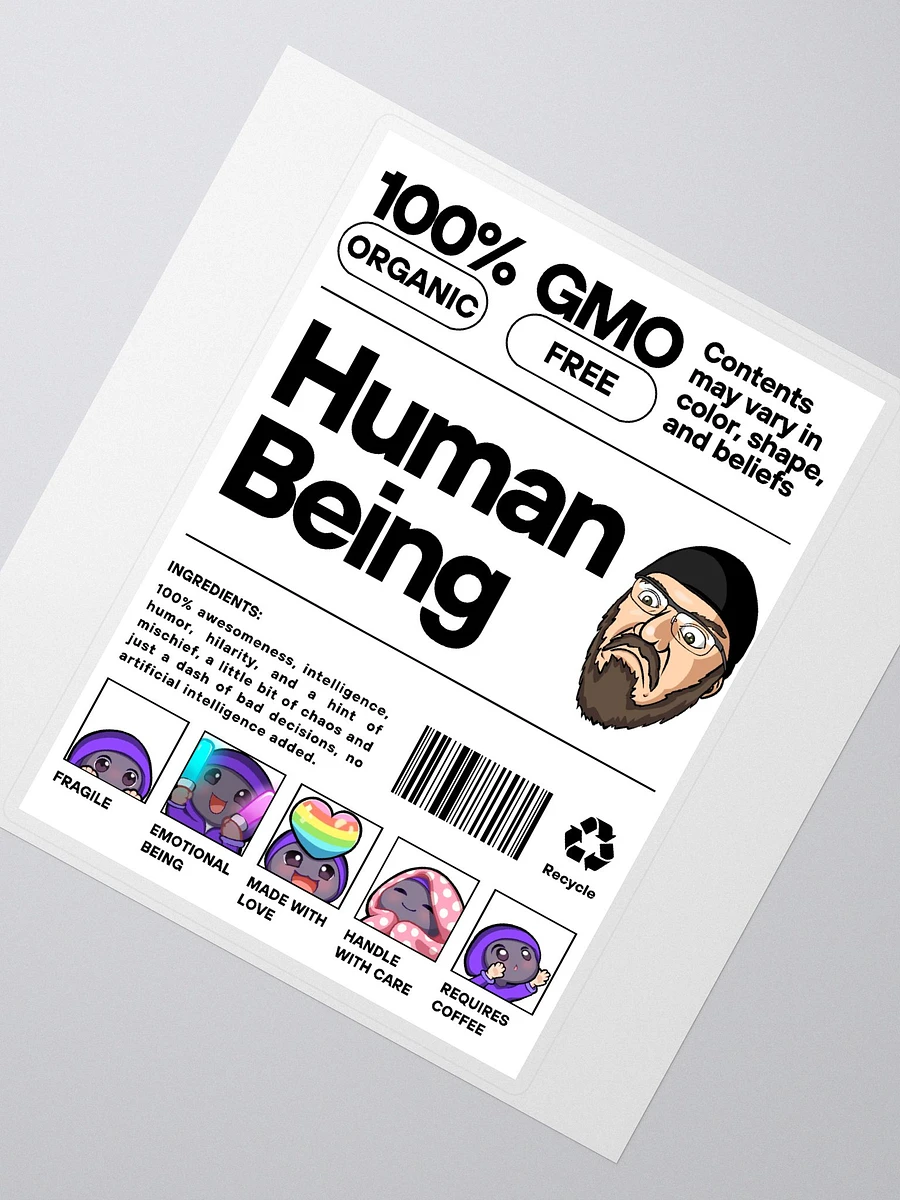 Human Label Sticker product image (2)