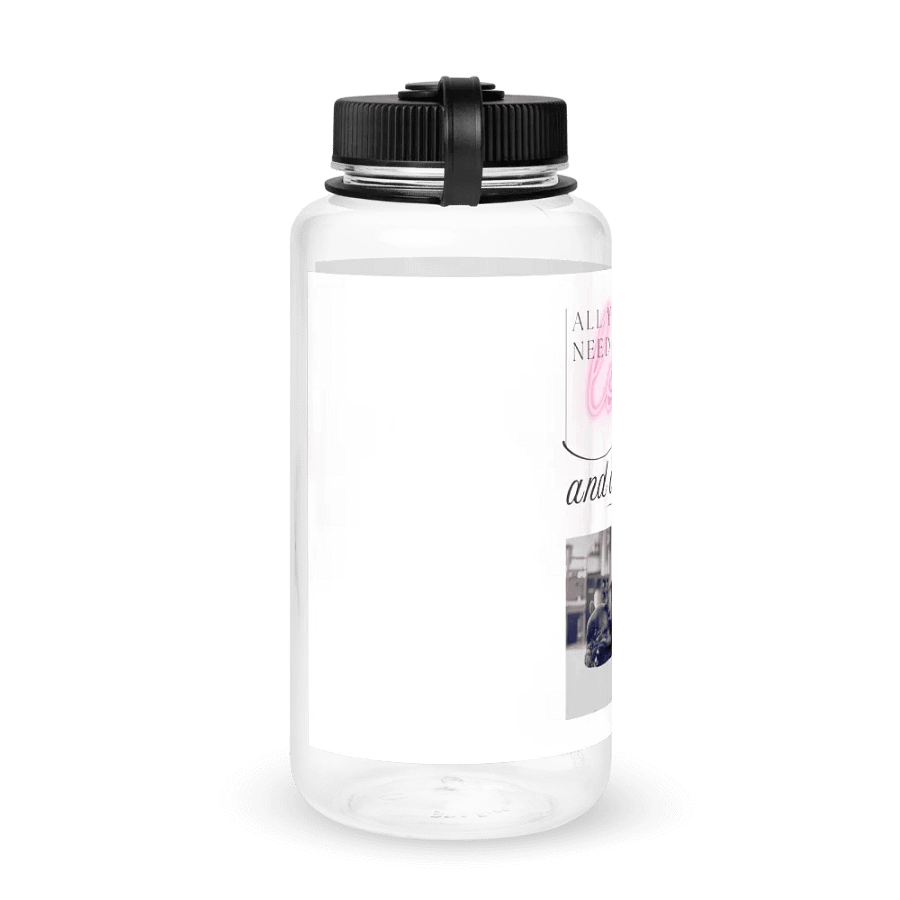 “All You Need is Love… and a Frenchie” Water Bottle - Sleeping French Bulldog Edition product image (4)