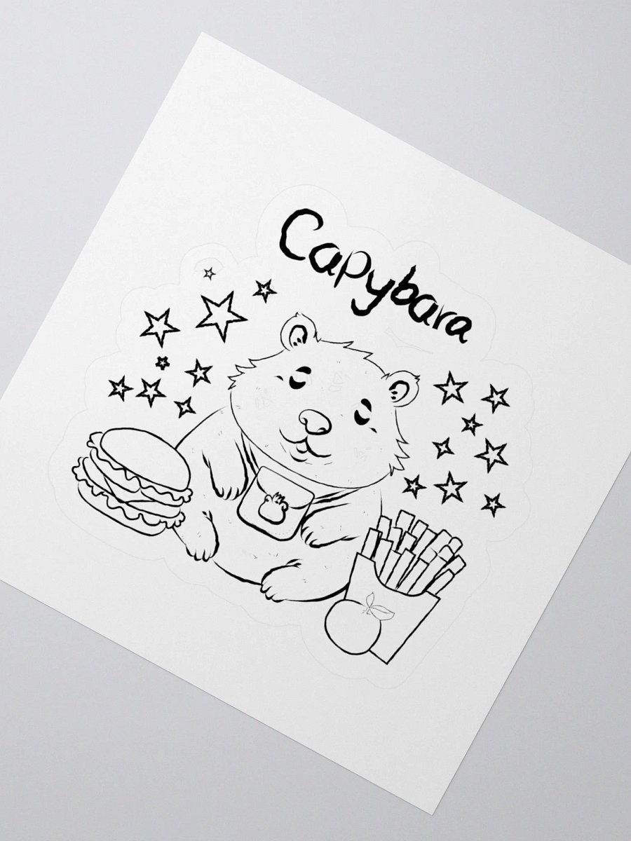Capybara's Lunch Break Kiss Cut Stickers product image (6)