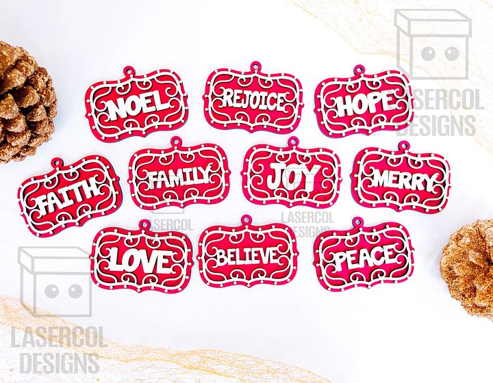 Christmas Ornaments / Plaques - Laser Cut Files product image (2)