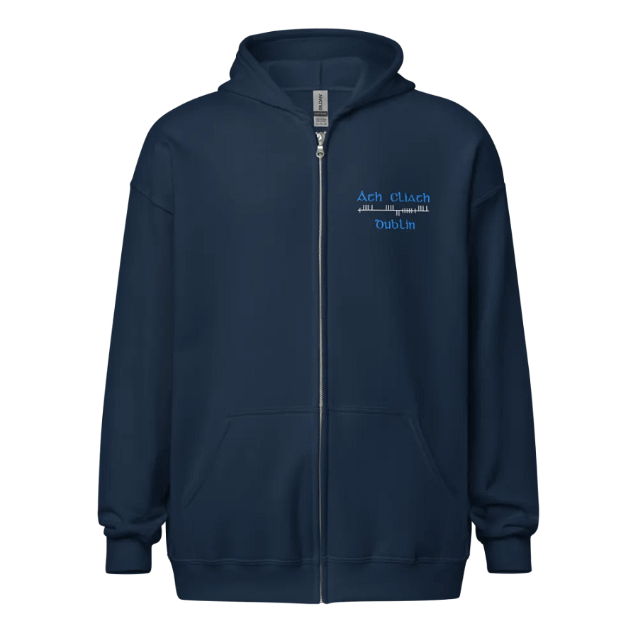 Dublin/Áth Cliath, Orthodox style Ogham embroidered Zip Hoodie product image (5)