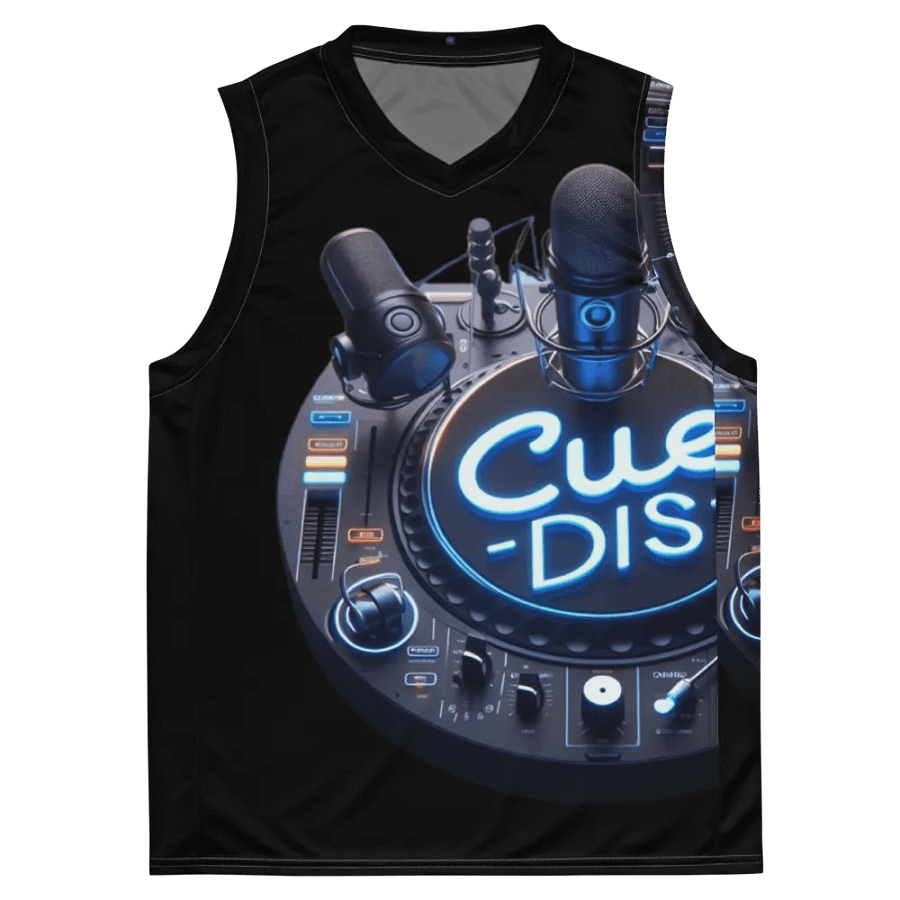Neon Cue Dis DJ Unisex Basketball Jersey product image (2)