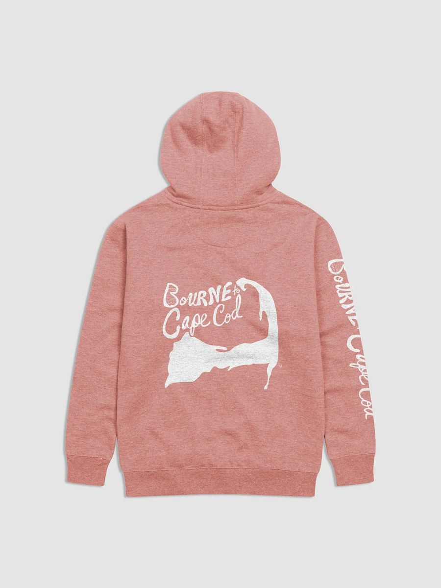 Women's | BORN to Cape Cod™ | Cotton Heritage Unisex Premium Hooded Sweatshirt | White Logo product image (2)