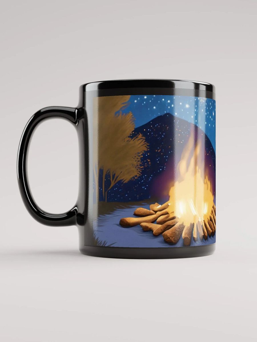 Campfire Companion: Black Glossy Mug for Dog Lovers product image (3)
