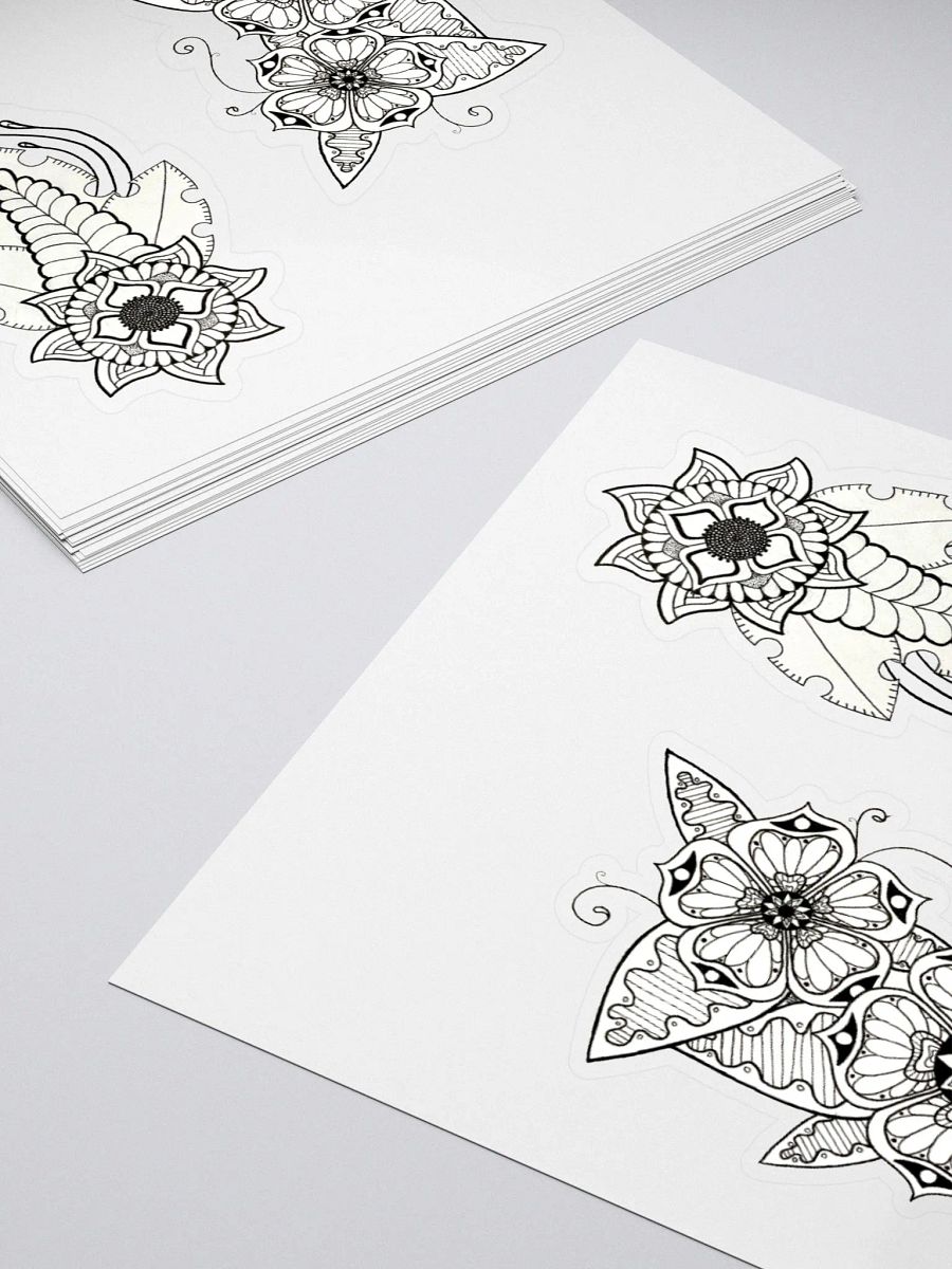 Intricate Floral Kiss-Cut Sticker Collection product image (13)