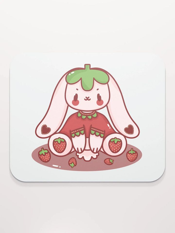 Strawberry Bunny Mouse Mat product image (1)