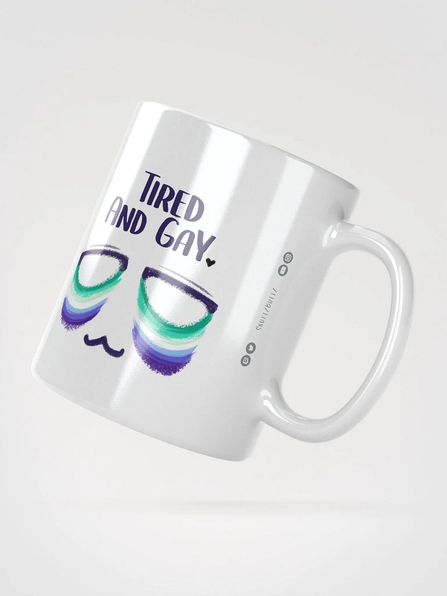 Tired and Gay - Gay Pride Flag Ceramic Mug product image (2)