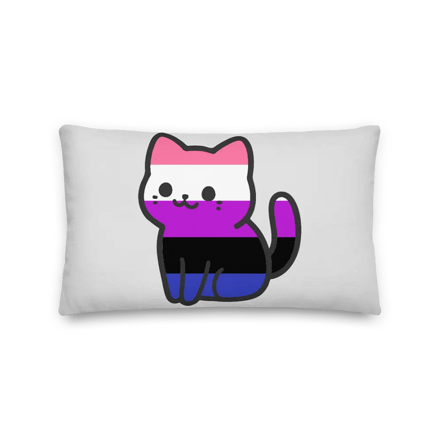 Genderfluid Pride Kitty Pillow product image (11)