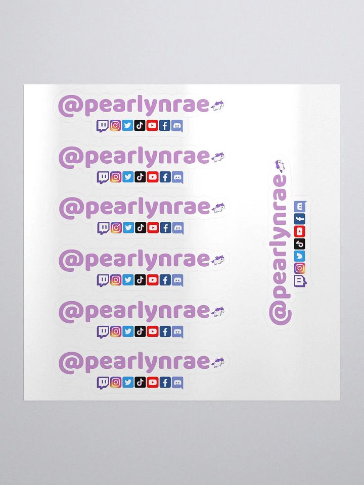 Pearlynrae Socials Everywhere Stickers product image (1)