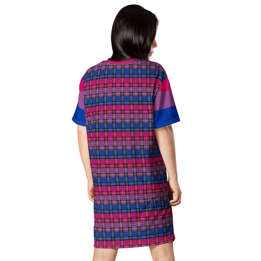 Bisexual Pride Plaid T-shirt Dress product image (2)