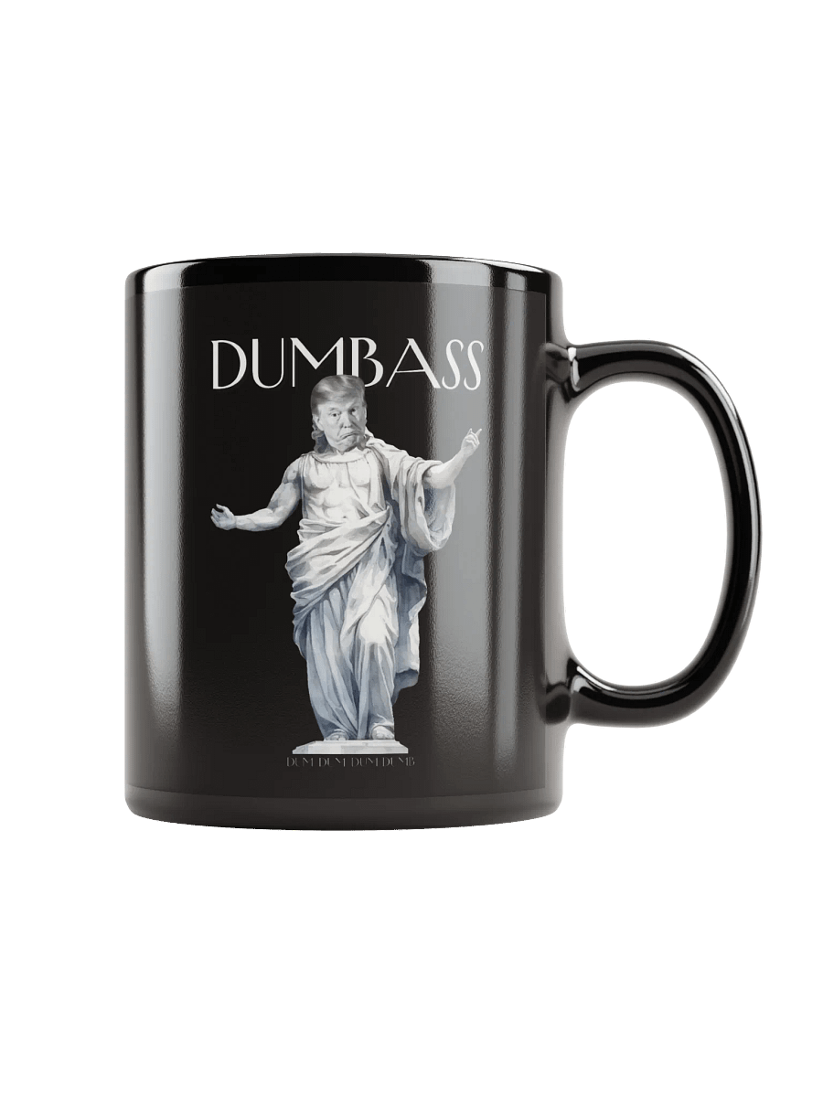 DUMBASS Donald Statue - Black Glossy Mug product image (2)