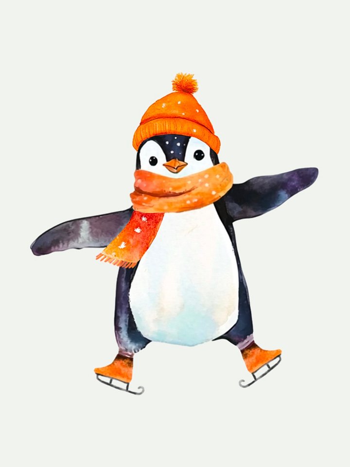 Cute Winter Penquins - Clipart product image (1)