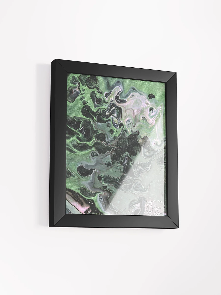 Metallic Green Fluid Acrylic Framed Poster product image (2)