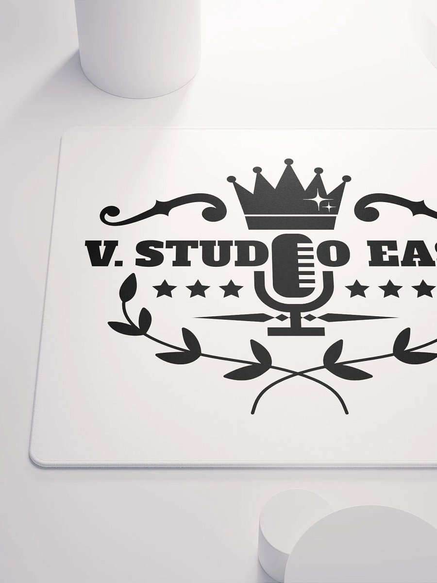 White mousepad with black logo (large) product image (1)
