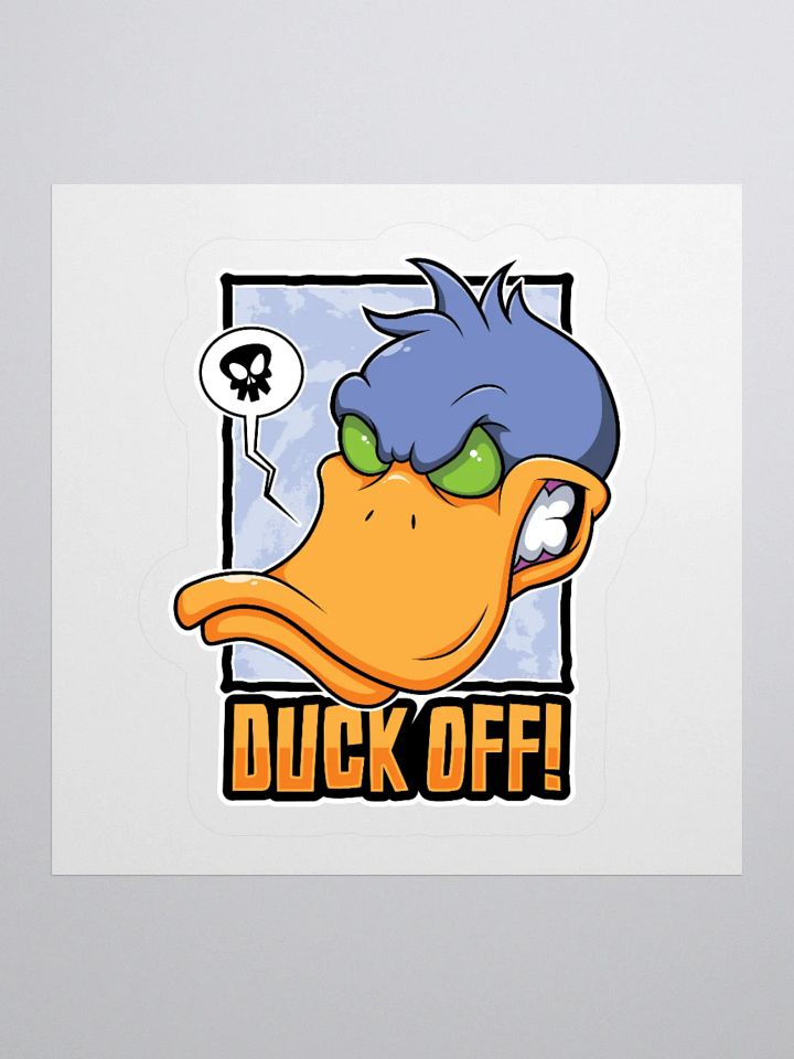 Duck Off Sticker – Funny Retro Cartoon Design product image (2)