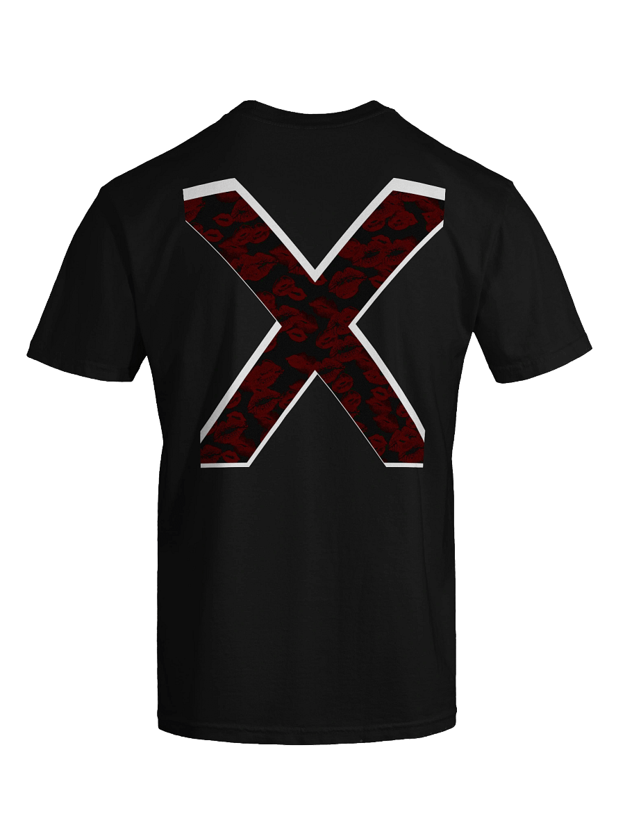 Black X Subtle Red Lipstick Kisses | Shirt product image (4)