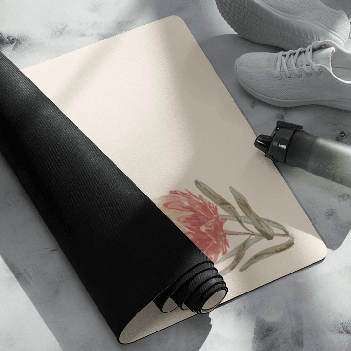 Dusky Protea | Yoga Mat 02 | Australian Native Flora product image (1)
