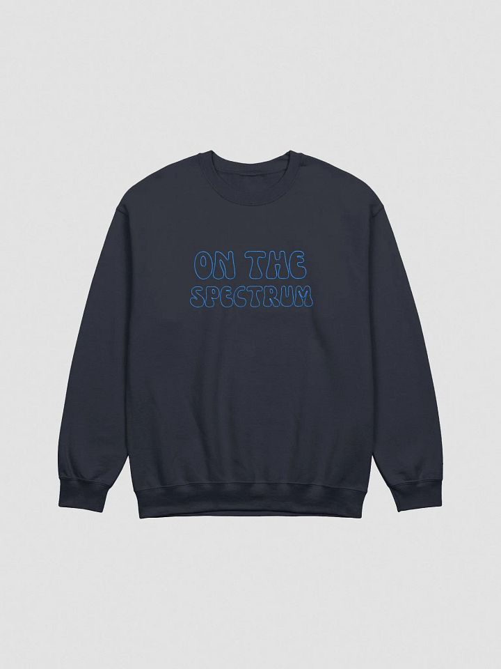 ON THE SPECTRUM OUTLINE (lg. design, aqua thread) embroidered crewneck product image (13)