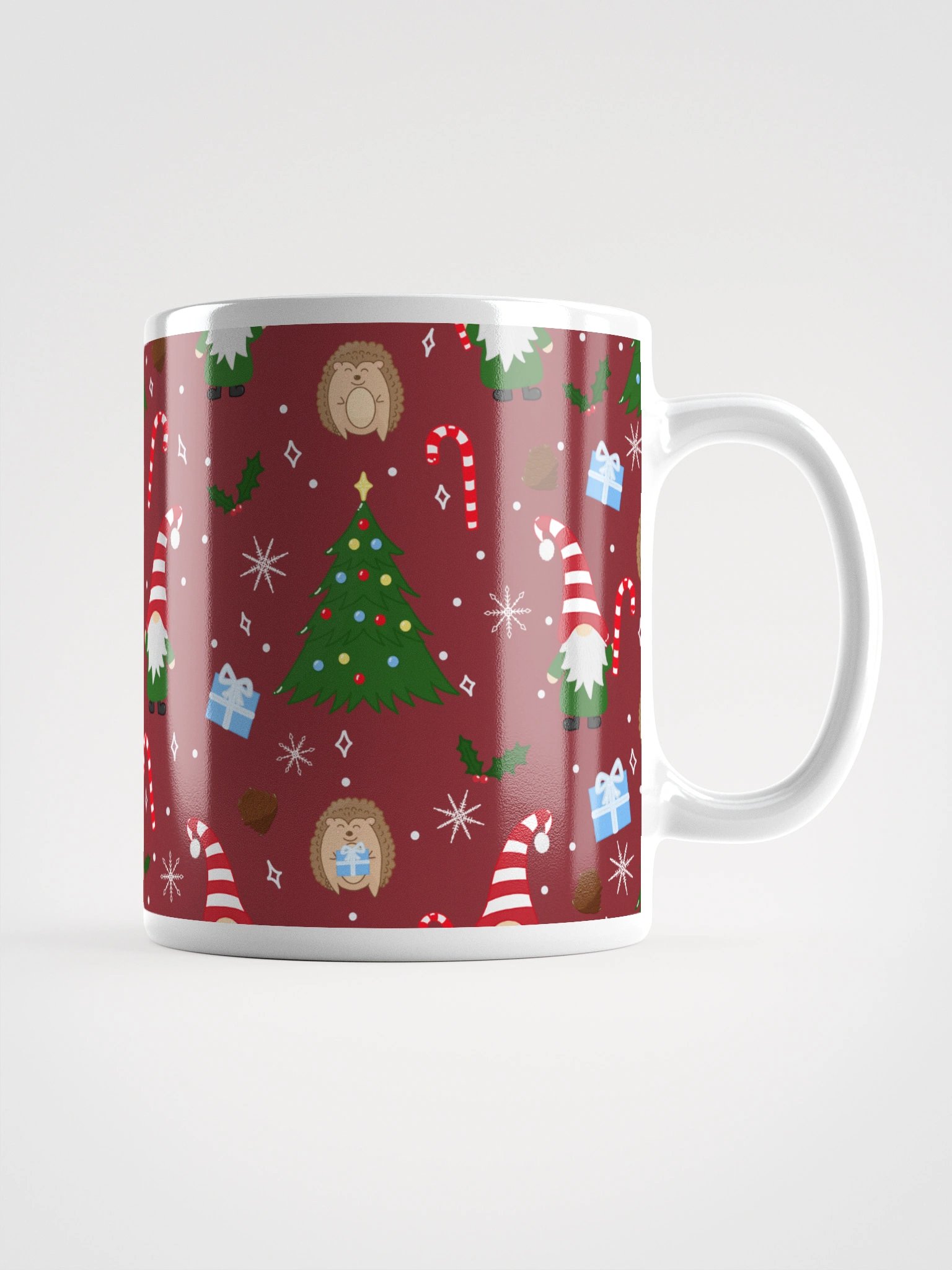 Christmas with my Gnomies Mug in Red product image (3)
